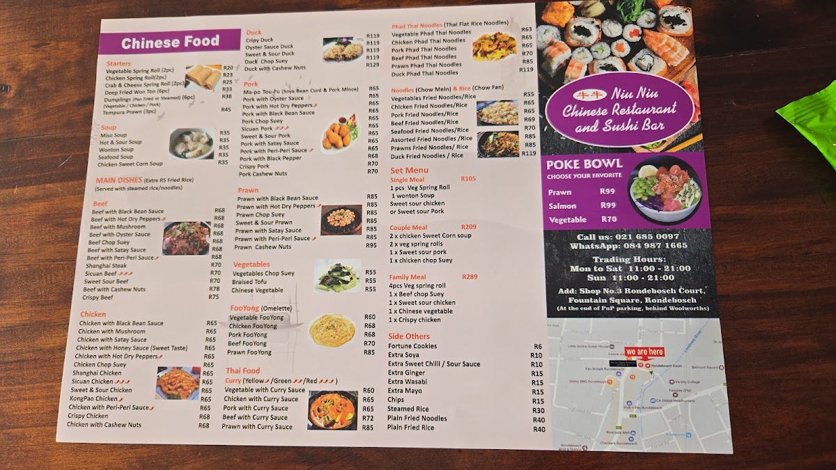 Menu Niu Niu Chinese Restaurant & Sushi Bar-6